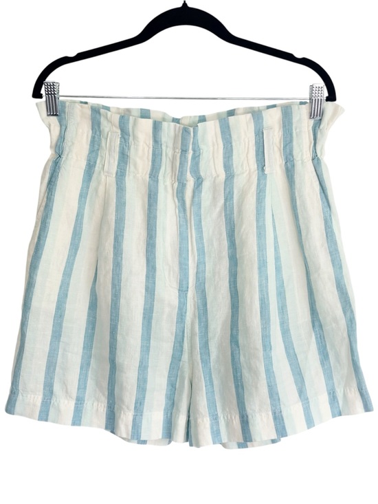 Faherty Pants - FAHERTY Cypress Catalina Stripe 100% Linen Paperbag Shorts Women’s Medium